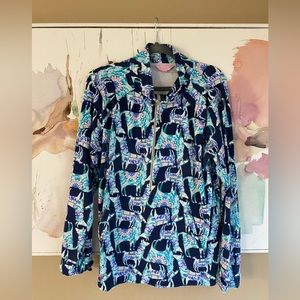 Lilly Pulitzer Skipper Popover in Alpaca My Bags Print GUC
